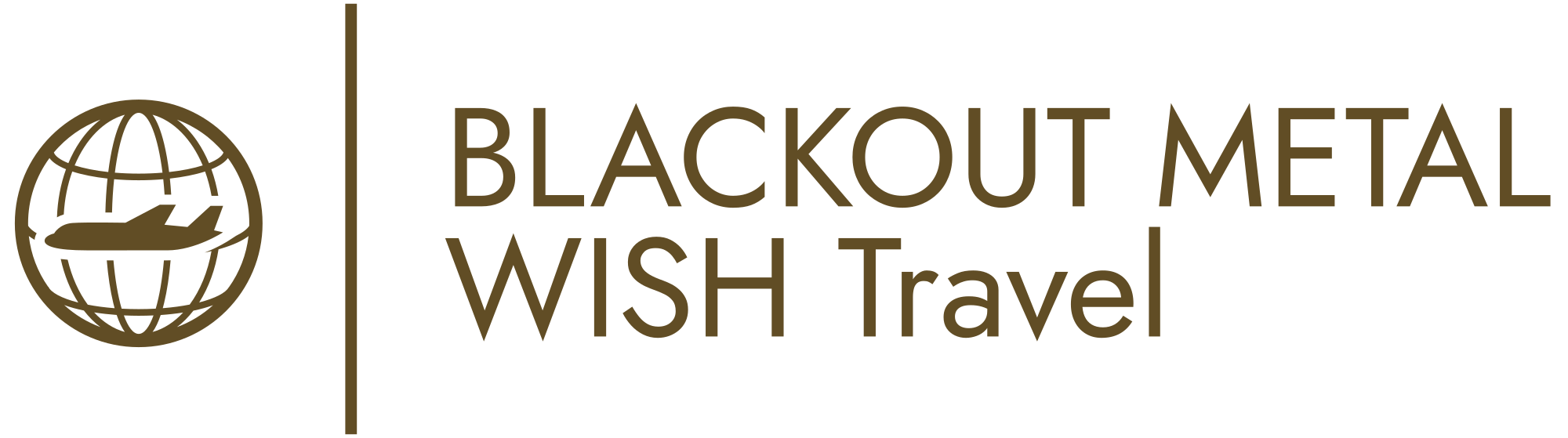 blackout metal wish travel logo